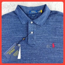 Polo Ralph Lauren Polo Shirt Men's XL Blue Heather 100 Cotton Core Classic NEW