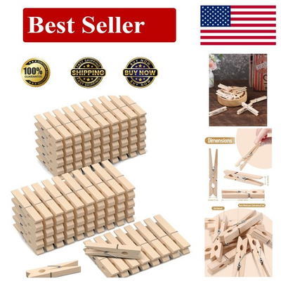#ad Clothes Pins Wood for Hanging Clothes3.5 Inch【100pcs】 Heavy Duty Wooden Clot... $14.66
