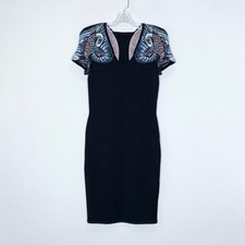 Alexander McQueen Koi Intarsia Knit Dress (Fits Like S/M - READ) Wool Silk Black