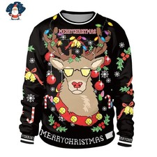 Christmas Bright Neon Lighting Ugly Christmas Sweater, Christmas Sweater