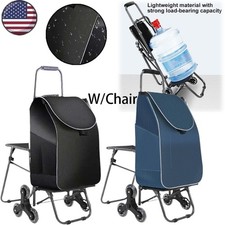 Collapsible Shopping Cart Utility Trolley Cart with Removable Tote Swivel Wheels