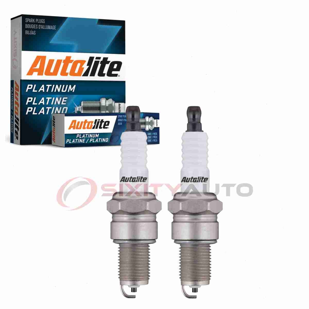2 pc Autolite Platinum Spark Plugs for 1964-1967 NSU Prinz 0.6L L2 Ignition ri