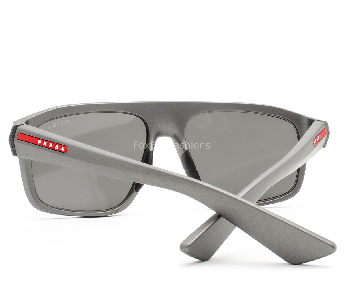 Prada Linea Rossa Sunglasses Matte Gray Silver Mirror SPSB02F 16X
