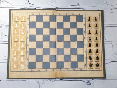 Vintage Sowjetisches Taschenschachspiel Moldawien Kishinev Mini Reiseschach