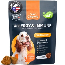 Dog Allergy Relief Chews - Itching Skin Relief Treats - Immune Health Seasona...