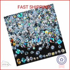 636Pcs Glass Beads for Jewelry Making, Assorted Crystal Beads with Loose Beads f