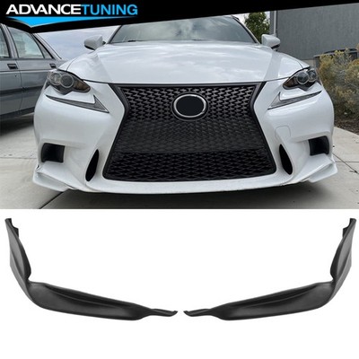 For 14-16 Lexus IS250 F Sport TRD Front Bumper Lip Splitters Winglets Canards PU