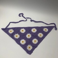 Crochet Flower Bandana: Boho Hair Scarf, Retro Headband