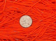 Orange Opaque Size 3 Bugle Beads Full Hank