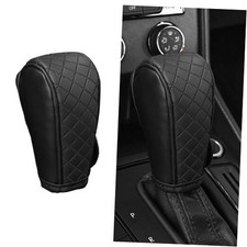 Leather Gear Shift Cover,Durable Shift Knob Cover for Shift Lever Black