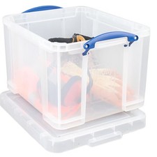2x Really Useful 35 Litre Clear Plastic Storage Box, Art & Craft,  New + 24h Del