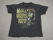 Vintage Bob Marley The Wailers Shirt Mens Large Black Rastaman Reggae 1976 90s