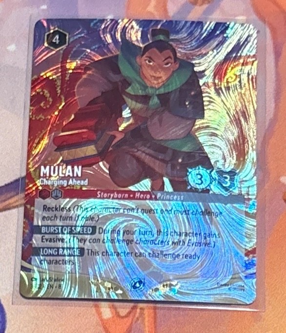 Disney Lorcana Mulan Charging Ahead Foil Promo DLC Challenge 3/C2 EN NM Rare