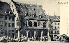 Ak Altstadt Freiburg im Breisgau, Historisches Kaufhaus, Markt,... - 4704113