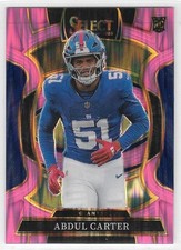 2025 Select Pink Shock Prizm #95 Abdul Carter (New York Giants)