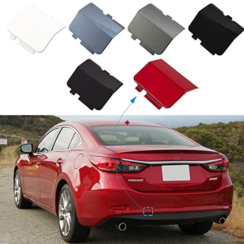 Rear Bumper Tow Hook Cover Towing Eye Cap Fit for Mazda 6 Gray left driver side