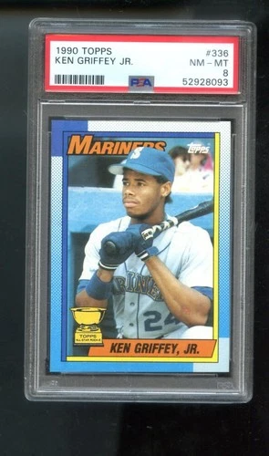 1990 Topps #336 Ken Griffey Jr. All-Star Rookie PSA 8 Graded Baseball Card MLB