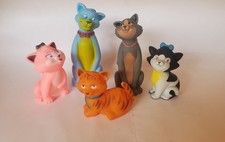 🟢 GLI ARISTOGATTI THE ARISTOCATS WALT DISNEY  PUPAZZI IN GOMMA  BOOTLEG  LEDRA