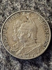 1901 Germany Prussia 2 Mark Silver Coin Wilhelm II 200th Anniversary 