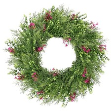 24 Inch Spring Wreaths for Front Door Wreath Summer Outdoor Green Door Wreath...