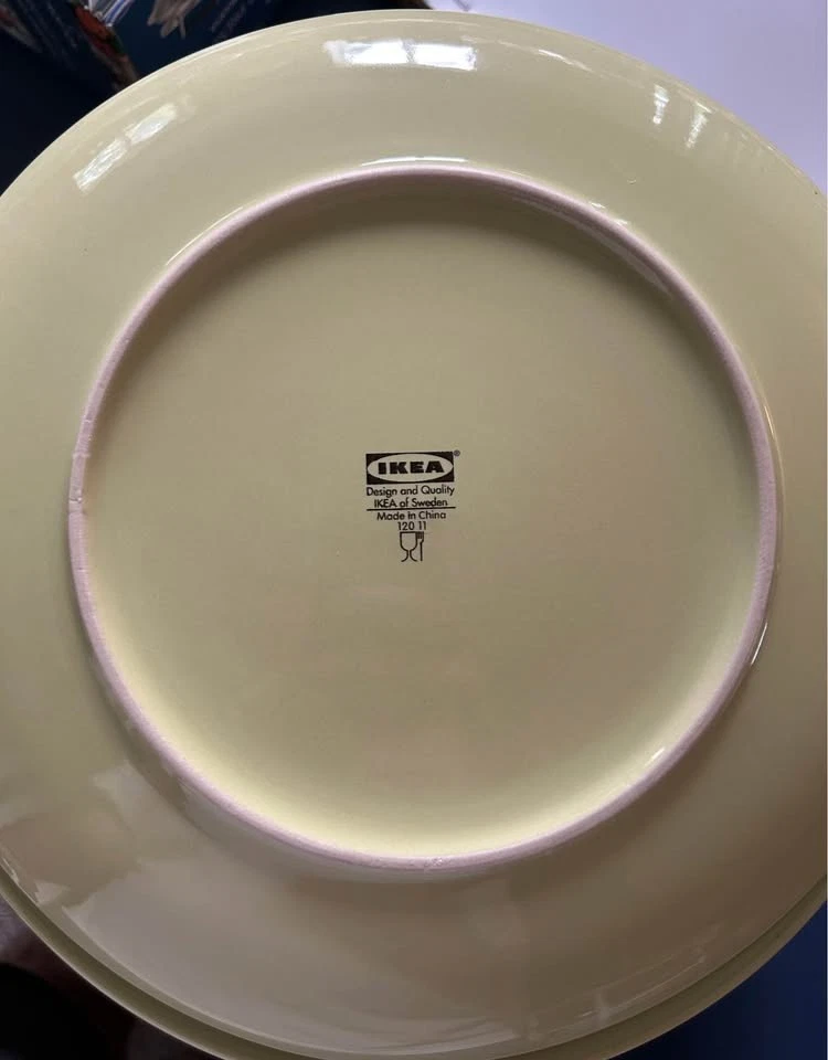 Set of 8 IKEA FARGRIK 12011 Dinner Plates Discontinued Green 10.5” - Image 3 of 3