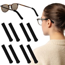 4 Pairs Glasses Ear Cushion, AntiSlip Elastic Comfortable Eyeglasses Temple T...