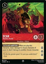 x1 Scar - Heartless Hunter - 127/204 - Super Rare Lorcana DLC06 Azurite Sea M/NM