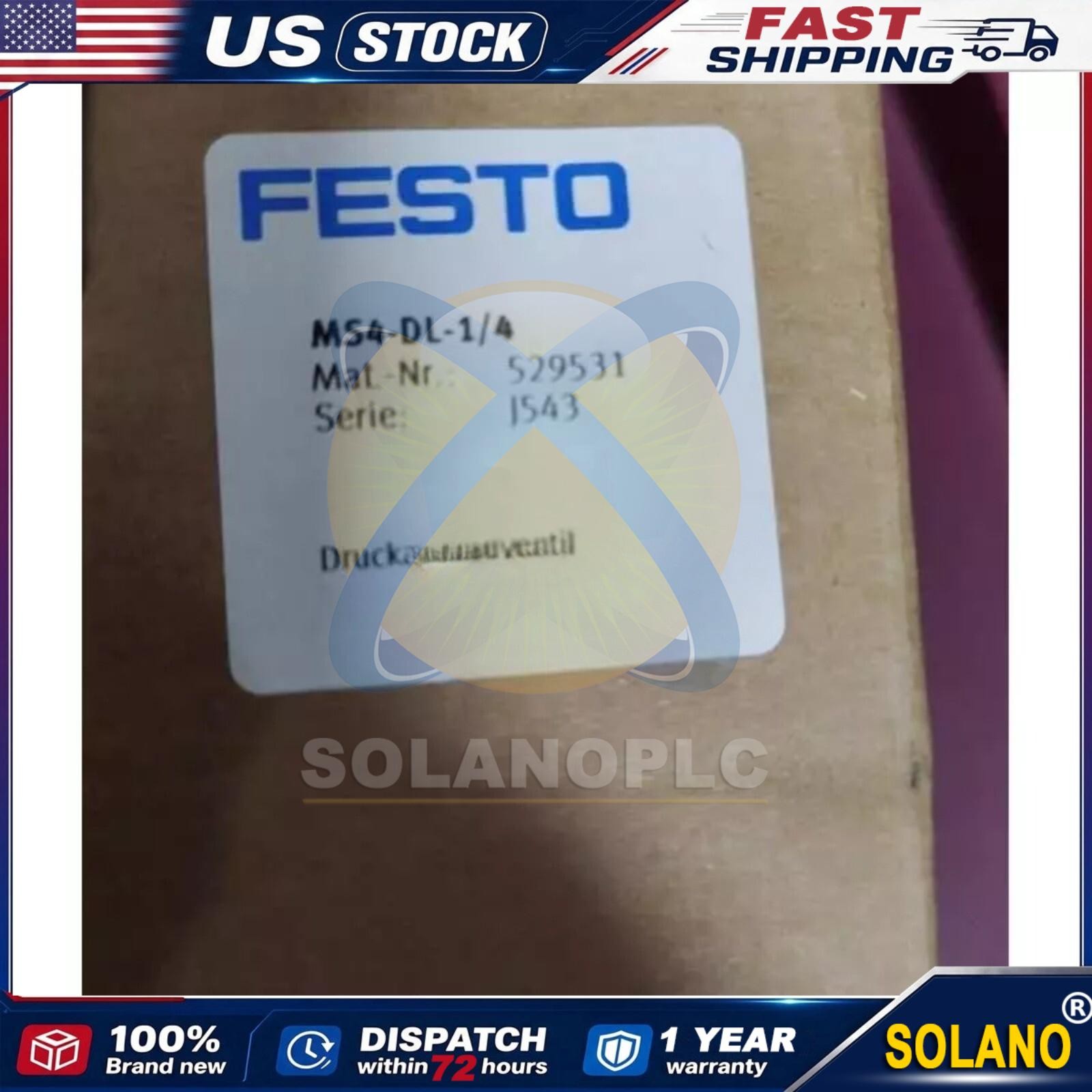New MS4-DL-1/4 Festo 529531 Fast Shipping Soft start valve