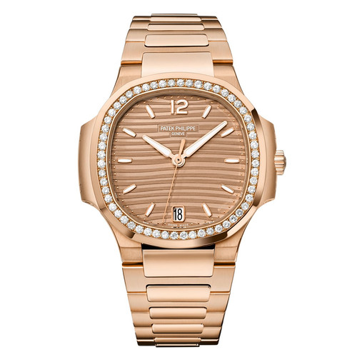 Patek Philippe Nautilus 7118/1200R-010 Golden brown opaline Dial Rose gold Watch