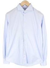 SUITSUPPLY Men's Formal Shirt 41L/16L Light Blue Extra Slim Pure Cotton 