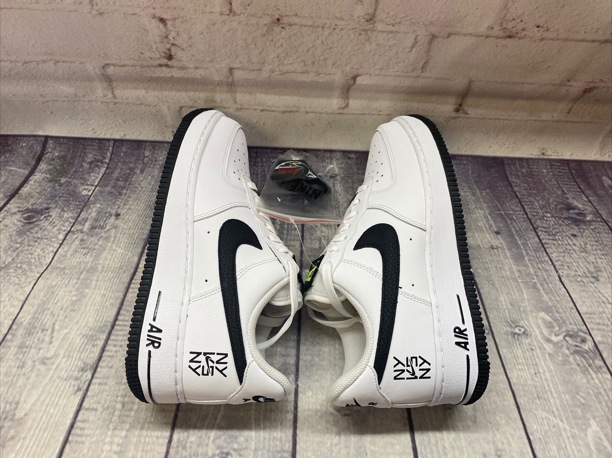 Nike Air Force 1 Low NY vs NY Black White Shoes CW7297-100 