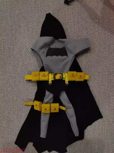 1/6 Batman Black Blue Cloak Outfit W Belt Costumes Set Fit 12'' m35 PH TbL Body - Picture 6 of 7