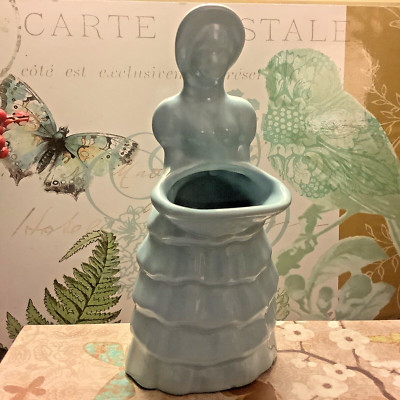 Vintage~Royal Haeger Pottery~Southern Belle Planter~c 1940 s~Grey Blue~FREE SHIP