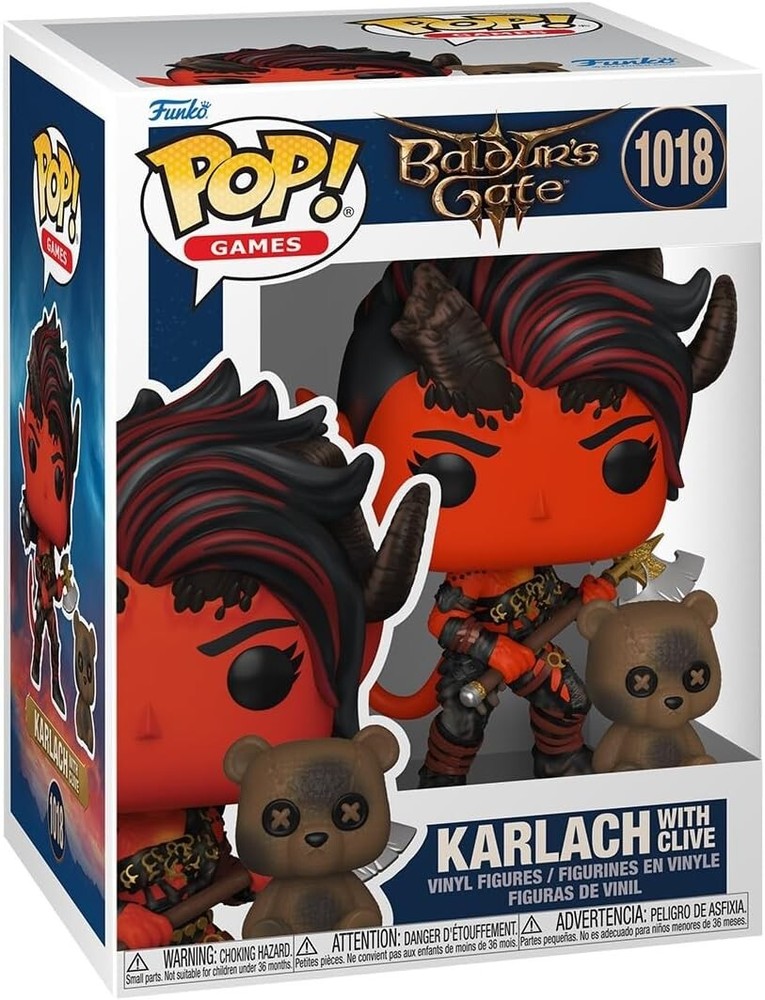 Funko Pop Baldur's Gate - Karlach w/ Clive Figure w/ Protector