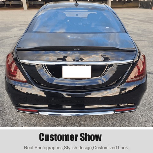 For Mercedes Benz W222 S400 S550 S63 S65 Real Carbon Rear Trunk Spoiler Wing - Picture 3 of 12