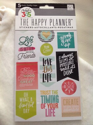 Me & My BIG Ideas PPS 61 The Happy Planner Create 365 STICKERS 5 sheet