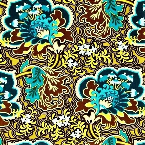 OOP hard to find BELLE Gothic Rose Turquoise by Amy Butler, cotton fabric - Bild 1 von 1