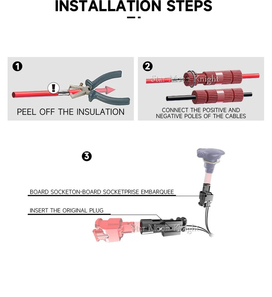 Juego de cables de conexión rápida para BMW R1250GS R1200GS R1300GS S1000XR RR R motocicleta  Foto 4 de 4