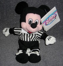 DISNEY STORE EXCLUSIVE MICKEY MOUSE REFEREE 8" PLUSH BEAN BAG TOY