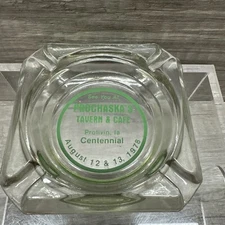 Protivin Iowa 1978 Ashtray Advertising Prochaska's Tavern & Cafe Glass 3.5"