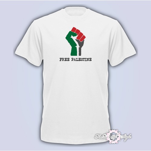 FREE PALESTINE GAZA FREEDOM Mens T-shirt - White - 第 1/1 張圖片