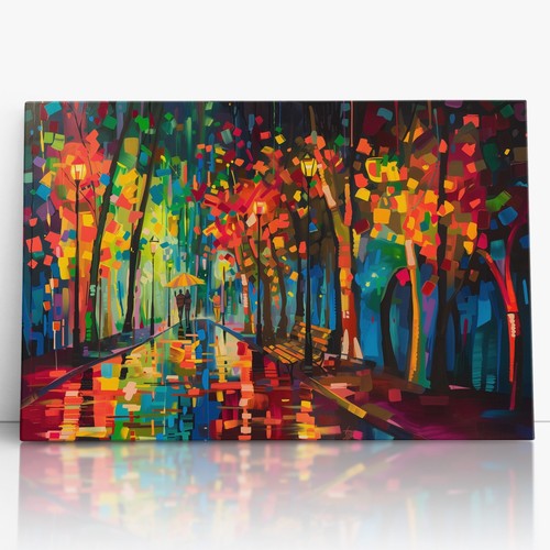 Evening Walk - Canvas Print Mandrarte - Abstract Artwork - Picture 2 of 5