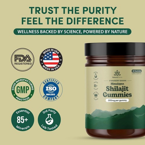 Natural Rems Organic Shilajit Gummies for Men and Women - Lab Tested - Made best - Picture 4 of 7