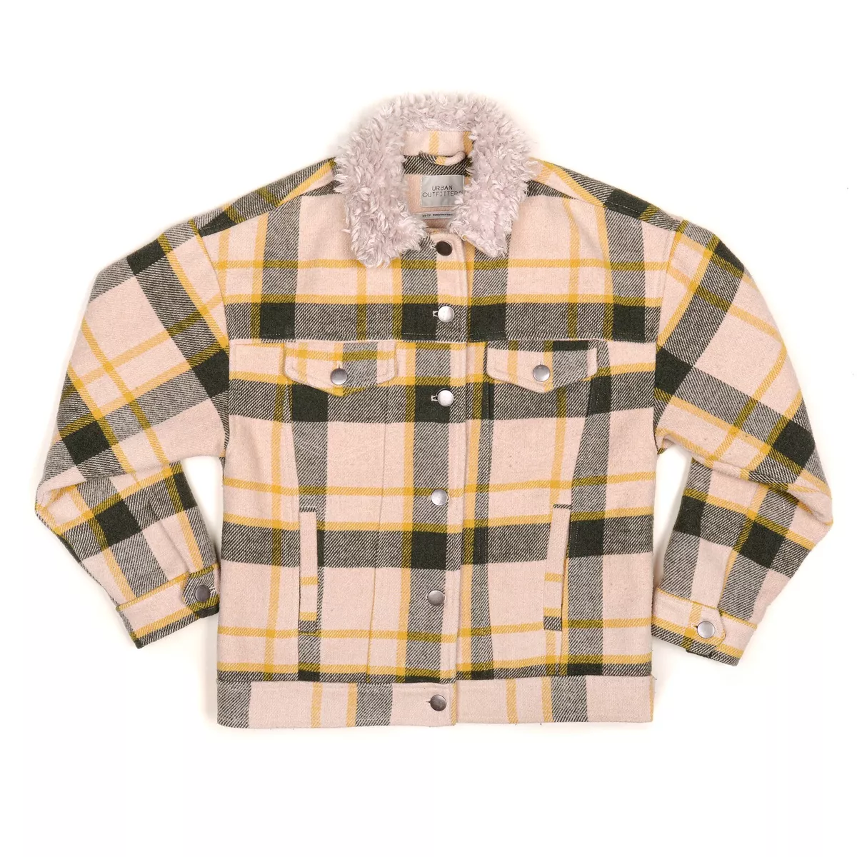 Plaid sherpa deals jacket women's