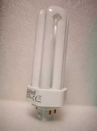 Lampada fluorescente trifosforo conpatta 26W GX24q-3 4000K REER - Foto 3 di 4