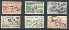 TIMBRE FRANCE OBLITERE SERIE JEUX OLYMPIQUES HELSINKI 1952 N° 960/96