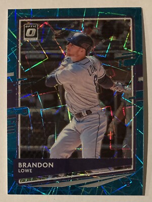 2020 Donruss Optics #167 Brandon Lowe #/35 Teal Velocity Prizm - Tampa Bay