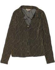 Pierre Cardin Womens Full Zip Blazer Jacket Uk 12 Medium Black Striped Ad02