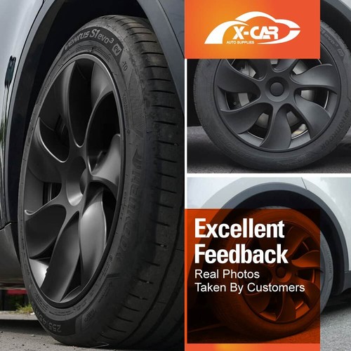 Tesla Model Y 2022-2025 Wheel Cover Caps 19 Inch Rim Hubcap Hub Cap Matt Black - Picture 4 of 62