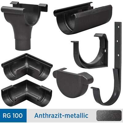 Marley Continental RG100 Dachrinnenteile Farbe Anthrazit-Metallic DB 703